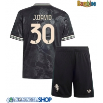 Maglie da calcio Juventus Jonathan David #30 Terza Maglia Bambino 2025-26 Manica Corta (+ Pantaloni corti)